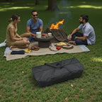 Heavy Duty Water-Resistant Long Duffle Bag - XL Canopy & Roof Tent Storage Organizer for Poles, Grill Tools, Hammock & Fishing Rods with MOLLE Straps (35''(L) x7.87''(W) x7.87''(H))