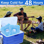TOPOKO Ice Packs for Lunch Bags, Cooler, Freezer Packs for Lunch Box, Cooler Bag, Slim Reusable & Long-Lasting, BPA-Free, Quick Freeze, Perfect for Picnic, Camping, Beach, Outdoor Sports