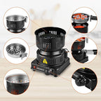 Electric Charcoal Burner Starter Stove - ETL Approved 600W Coal Burner Coconut Coals Heater Warmer with Stainless Detachable Handle Tongs | Burner for Charcoal Fast Heating Long Cable BBQ Kitchen