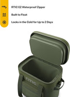 RTIC 20 Can Ultra-Tough Soft Cooler Pro, Insulated, Waterproof, Leak Proof, Portable Floating Bag for Beverage, Drink, Lunch, Outdoor, Beach, Car,Camping, Picnic, Fishing, Boat