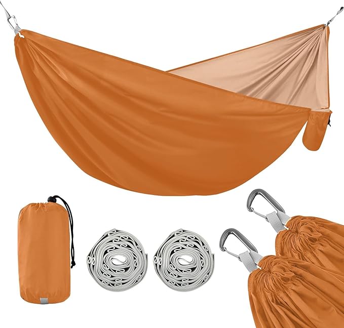 Chocolate Hammocks with Straps Camping Hammock for Hiking 114" x 54"