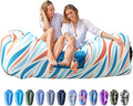 AlphaBeing Inflatable Lounger Beach Chair Accessories, Air Sofa Hammock Inflatable Couch for Camping Backyard Lakeside with Compression Sacks, Ideal Outdoor Gifts for Adults