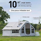 Inflatable Tent with Pump, Easy Set up Inflatable Camping Tent for 2-8 Persons, 4-Season Inflatable Tent, Glamping Outdoor Air Blow Up Tent, Family Camping Tent Grey1