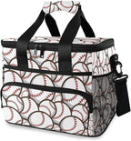 Bolaz Large Cooler Lunch Bag-Trendy Baseball Balls Pattern, Travel Cooler Bags 15L Waterproof Cooler Bag for Camping, Picnic, BBQ, Family Outdoor Activities