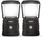 ENERGIZER LED Lantern X1500 (2-Pack), IPX4 Water Resistant Tent Lights, Super Bright Battery Powered Lanterns for Camping, Outdoors, Emergency