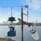 4Pcs Camping Lantern Hooks, Adjustable Backpack Hooks for Tent Lights, Tent Hooks for Outdoor Lights, Camping Light Hook, Grill, Hiking
