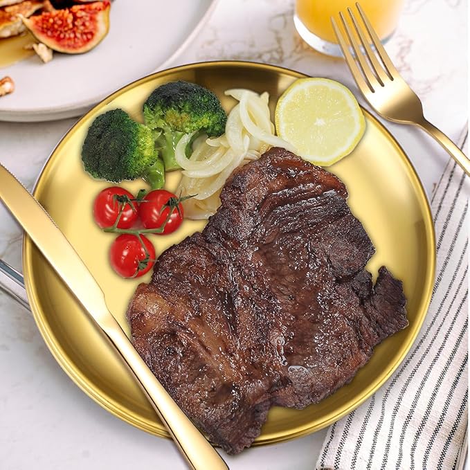 Silverware Flatware Cutlery Set, Outdoor Camping Stainless Steel Table Knife, Fork, Spoon, Plate, Food Clip, Portable Tableware Bag Set(Color:Silver,Size:12Set)