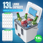 Tepsmigo 13L Insulated Poolside Cooler, Hard Cooler with Ice Crystal Box, Keeps Ice Up to 72 Hours, Portable Above Ground Pool Accessories, Pool Parties, Beach BBQ, Camping