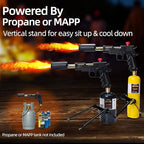 POWERFUL Grill Gun Propane Torch, Searing Torch kit include a Meat Thermometer, Charcoal Starter, Campfire Starter,Cooking Sear Torch,Sous Vide,Kitchen torch, Charcoal BBQ Light,Culinary Torch