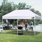 Eurmax USA Premium 10'x20' Pop-up Canopy Tent Party Tent Commercial Instant Canopies Shelter with Removable Sidewalls with Wheeled Carry Bag Bonus 6 Sand Bags(Blue)