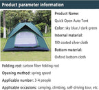 GeRRiT Camping Tents, Shelter-Perfect for Camping,Backpacking and Thru-Hikes, No Need to Build Quick-Open Automatic Tent,Blue Tent