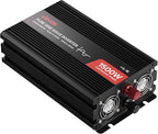VEVOR 1500W Power Inverter, 12V DC to 120V AC Pure Sine Wave Inverter, Car Charger Converter with Remote Control, USB & Type-C Ports, 4 AC Outlets, Fast-Charging for RV, Truck Outdoor Camping