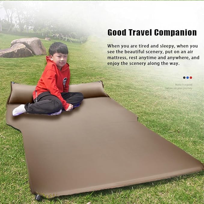 Car Inflatable Air Mattress for Nissan Patrol 2012-2024 Trunk Air Mattress Lightweight Comfortable Sleeping Air Bed Mattress Outdoor Camping Accessories,Brown