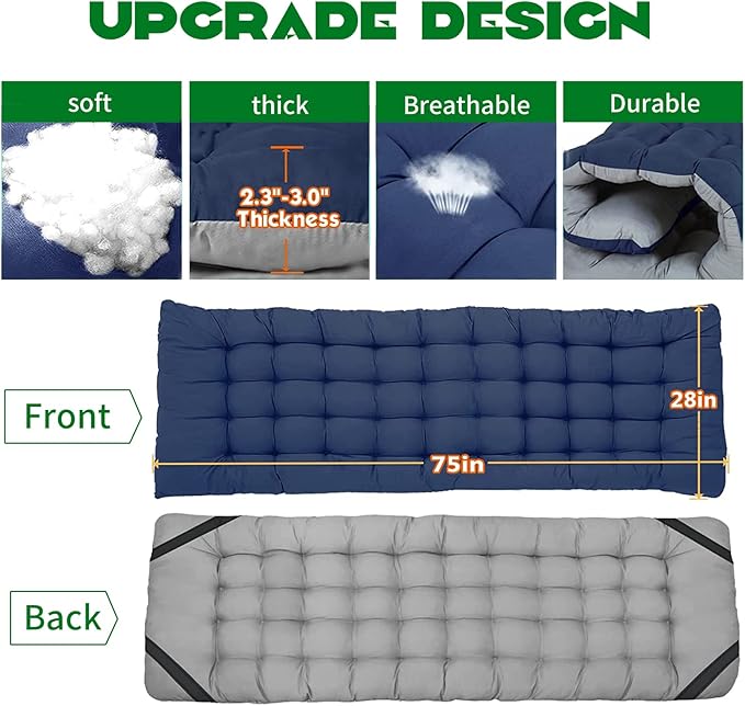 NAIZEA Folding Camping Cots for Adults, Folding Cot with Mattress, Camping Foldable Bed, Portable Military Cot, Double Layer Oxford Strong Heavy Duty Sleeping Cots w/Carry Bag for Camp Office Trave