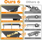 Oversized Camping Cot Foldable for Adults - Upgraded Version Easy-to-Assemble Sleeping Cots for Outdoor, Supports Campers up to 6.9ft or 450lbs, with Storage Bag, 82” L x 32” W (Black)