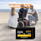 12V 15Ah Deep Cycle LiFePO4 Battery, 3000+ Cycles, Maintenance-Free Battery for Fish Finder, Scooter, Security System, Solar System, UPS etc Rechargeable Lithium Iron Phosphate