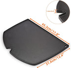 For Weber Q Griddle, 6506 Cast Iron Griddle for Weber Q300 Q320 Q3000 Q3100 Q3200 Series Gas Grills Parts, Grill Griddle Insert for weber 57060001 586002 426001 56010049 404341, 17.8" x 12.4"