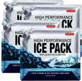 Reusable Ice Packs for Coolers Long Lasting Gel Freezer Packs for Cooler Bag Lunch Box,Keeps Food Cold Fresh (4 Pack, S(6.5"x7.5"))