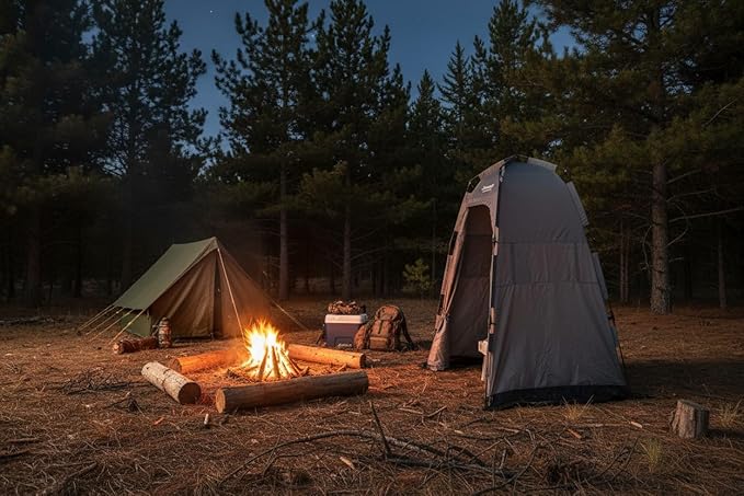 Spacious Portable Privacy Tent for Outdoor Showers, Changing Room & Compatible for Cleanwaste Camping Toilet - Surfing, Beach, Hiking, Ice Fishing & More - 6½ Ft. Tall with 4' x 4' of FloorSpace