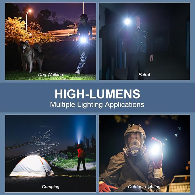 Flashlights High Lumens LED Rechargeable, 99,000 Lumen Super Bright Flashlight High Power USB Flash Light,Waterproof Handheld LED Flashlight for Camping Hiking