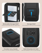 Mini Fridge, 4 Liter/6 Can Portable Refrigerator for Bedroom Office Dorm Car– Fast Cooling, Low Noise, 100-125V AC/5-12V USB Small Compact Refrigerator for Skincare, Food, Drinks(Black)