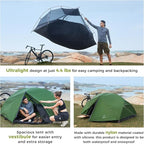 ATEPA Voyage 1-2 Person Backpacking Tent, 4 Season Ultralight Camping Tent, 4000mm Waterproof Double Layer Cold Wearther Easy Set Up Tent for Family Camp Hiking Hunting Outdoor Mountaineering Travel