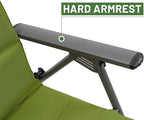 TIMBER RIDGE Oversized Folding Rocking Camping Chair, Padded Outdoor Rocker with High Back, Portable Outdoor Chair for Patio, Garden, Lawn, Supports up to 400 lbs, Green, 2 Pack