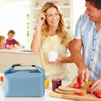 YUDANSI Fashion Lunch Bags for Men Women- Reusable Insulated Leakproof Lunch Box Tote Bag, Cool Bags for Adults,Thermal Cooler Bag for Work Picnic Travel -8L (Blue)