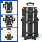 Odoland 48/72 Can Rolling Cooler Bag with Wheels & Handle, Collapsible Insulated Ice Chest for Beach, Camping & Tailgating - Portable Travel Soft Cooler on Wheels, Collapses for Easy Storage