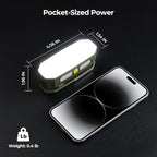 BougeRV Movable Area Light, Rechargeable Camping Lantern, 3200mAh Portable Camping Light, IP65 Waterproof, Camp Lamp for Tent, Power Outages, Emergency, Outdoor(Dark Green)