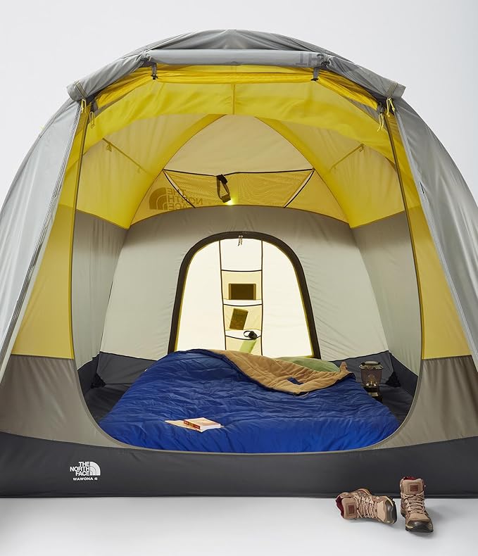 The North Face Tents Wawona 4 Tent - Four-Person Camping Tent, Water Repellent, Spacious & Easy to Set Up, Attached Vestibule