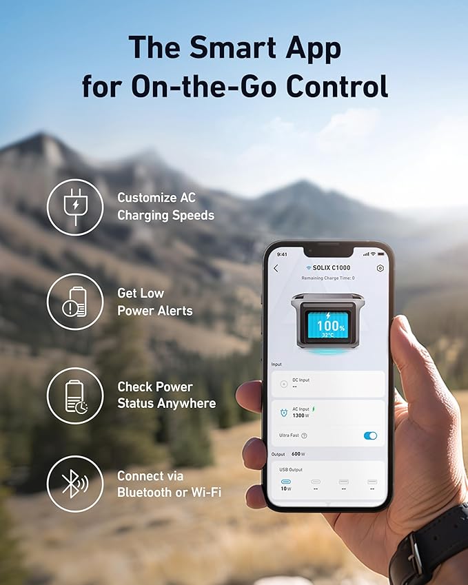 Anker SOLIX C1000 Portable Power Station + Alternator Charger