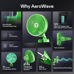 VIVOSUN AeroWave E6 Grow Tent Fan 6”, EC Motor, Smart Wifi Control, US Patented Auto Oscillating Clip fan, Weatherproof IP-54, Strong Airflow but Quiet for Hydroponic Ventilation Circulation, 1-Pack