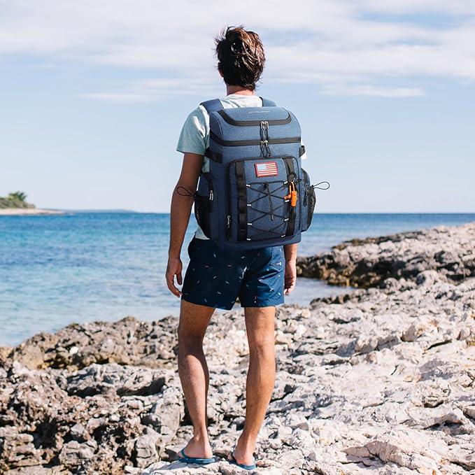 Maelstrom Backpack Cooler,Soft Lightweight Leakproof Cooler Backpack,Men Women 35/50 Can Insulated Cooler Bag,Keeps Hot/Cold for Up to 16 Hours,Perfect for Camping, Beach