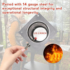7-Hole Firepot & Hot Rod Igniter Kit Compatible with Traeger, Pit Boss, Camp Chef, Z Grills – Heavy Duty 14-Gauge Steel Burn Pot Assembly Replaces KIT0396 74254 (Includes Screws & Fuse)