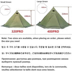 Three-Season Tent, New Pyramid Tent Set Camping Tent with Snow Skirt Hot Tent Hiking Backpacking Tent Outdoor Winter Tent 2 Sizes