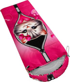 AILONEN Kawaii Panda Sleeping Bags,Lightweight & Waterproof,3 Season Warm & Cool Weather,Dreamy Purple Flower Animal Themed Sleeping Bags for Boys,Girls,Kids,Adults Travelling,Outdoors