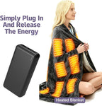 5V2A Battery Pack for Electric Heated Camping Chair, Heated Blanket, Hunting Seat Pad, Sleeping Bag USB Power Bank Camping Work Power (Black, Milliamp Hours, 2000)