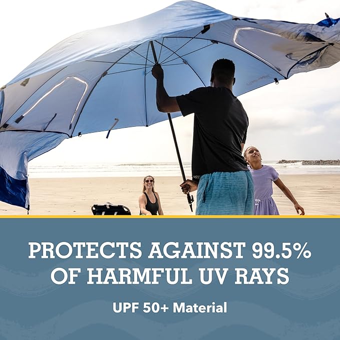 Sport-Brella Super-Brella SPF 50+ Sun and Rain Canopy Umbrella for Camping, Beach and Sports Events