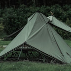 OneTigris Conifer Canvas Hot Tent with Stove Jack, Fire Retardant Teepee for Adults, Snow Skirt for Winter Camping, Travel, Bushcraft