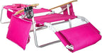 Ostrich Deluxe Padded 3-N-1 Outdoor Lounge Reclining Beach Lake Chair, Pink (4 Pack)