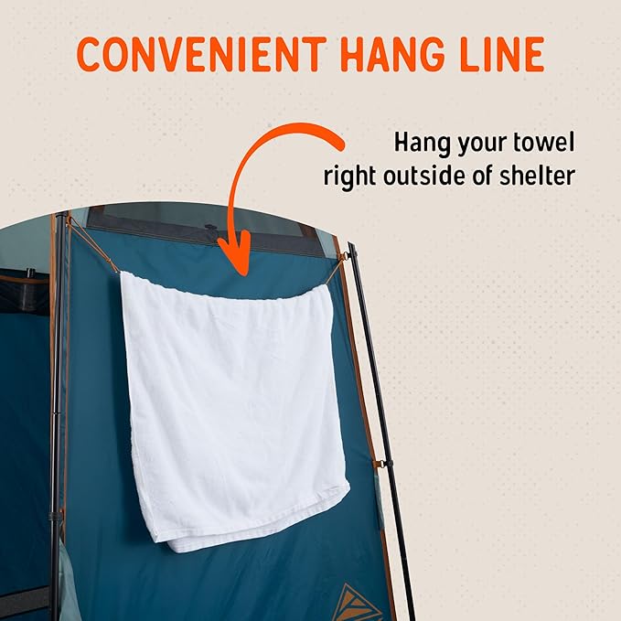 Kelty Discovery H2GO Privacy Shelter, Campsite Shower and Changing Shelter, Zippered Entry, Steel Pole Frame, Freestanding