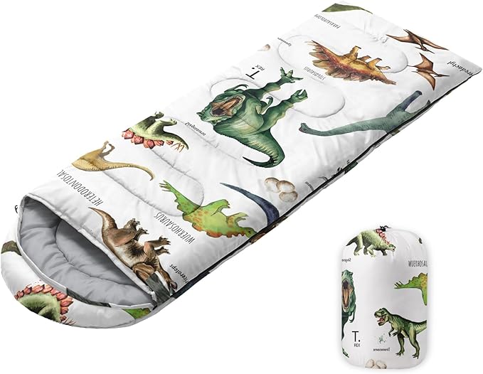 Sleeping Bags for Adults Youth Kids,3D Printing Camping Sleeping Bag for Girls Boys Lightweight Waterproof Cold/Warm Weather Sleeping Bag for 3 Seasons