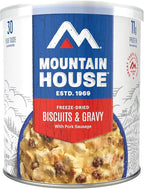 Mountain House Freeze-Dried Biscuits & Gravy with Pork Sausage #10 Can – 72 Total Servings (6 Cans, 12 Servings Each) – Fully Cooked, Ready-to-Eat Survival & Emergency Canned Food – Camping, Hiking, Backpacking, Long-Term Food Storage – 30-Year Taste G...