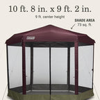 Coleman Back Home Screened Canopy Tent with Instant Setup, Outdoor Gazebo for Bug-Free Lounging, Fits Over Picnic Tables, Ideal for Parties, Events, Tailgates, Dining, & More