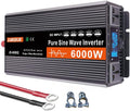 3000W 4000W 5000W 6000W (Peak)Pure Sine Wave Power Inverter, Intelligent Solar Power Inverter 12V/24V/48V/60V DC to 220V~240V AC Converter with LCD Display, AC Outlets ,for RV Truck Camping,6000W-24V