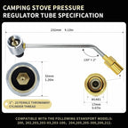 MENSI 1LB Propane Gas Pressure Regulator Replacement For ‎Stansport Camping Stove Tube to Propane One Pound Cylinder Tank 15PSIG Compatible with Camp Chef Everest Grill 189-100