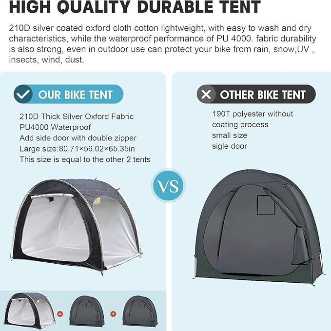 Bike Protection Canopy - Expandable Bicycles Bag, Portable Rainproof Cover | Weather Resistant Shed Organizer, Travel Tent Solution for Yard Children Commuters Gear Transport Accessoire