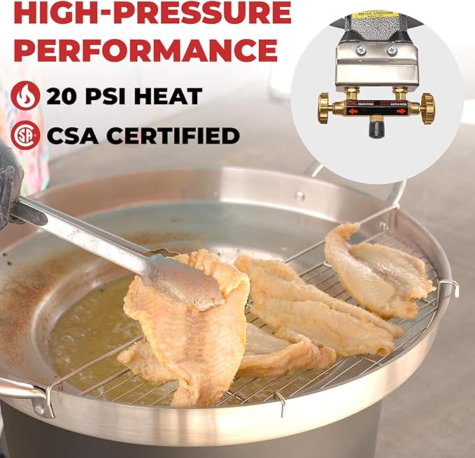 Barton 23" Concave Comal Set 80,000 BTU Propane Burner Stove and Burner Stand, Discada Disc Cooker, Taco Para Carnitas Tortillas Stir Fry Wok