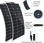 80 Watts 20 Volts Monocrystalline Semi-Flexible Solar RV Kit Off-Grid Kit for RV Camping Trailer Car
